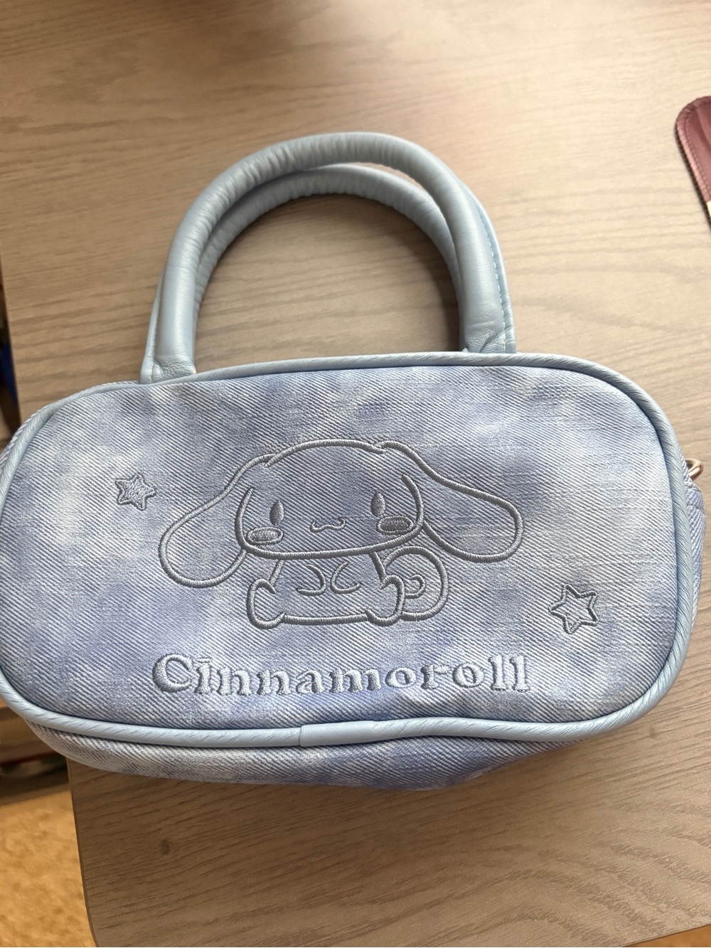 Sanrio Cinnamoroll Pale Blue Mini Top-Handle Bag removable crossbody strap